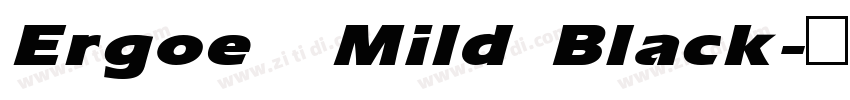Ergoe  Mild Black字体转换
